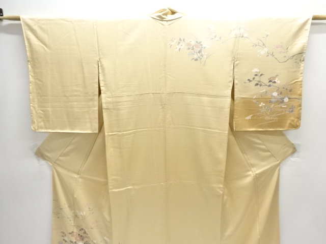  枝花に萩模様訪問着